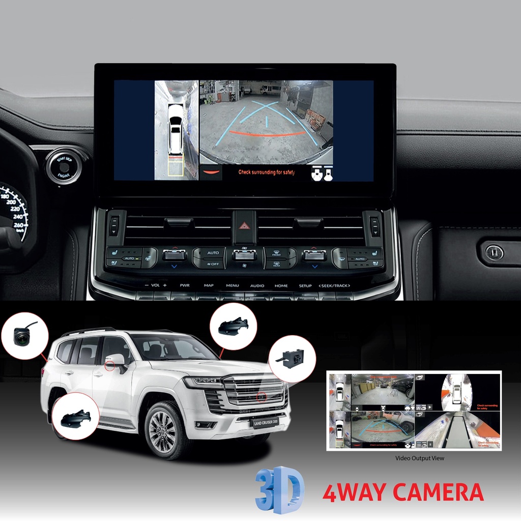 3D 4Way Camera For 12.3" OEM Head-Unit LC300